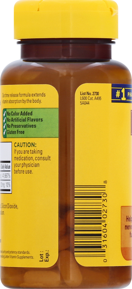 Nature Made Time Release 1000 mcg Vitamin B12-Planogram-Back