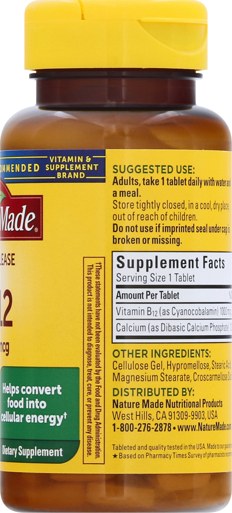 Nature Made Time Release 1000 mcg Vitamin B12-Planogram-Right